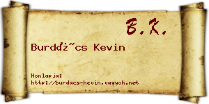 Burdács Kevin névjegykártya